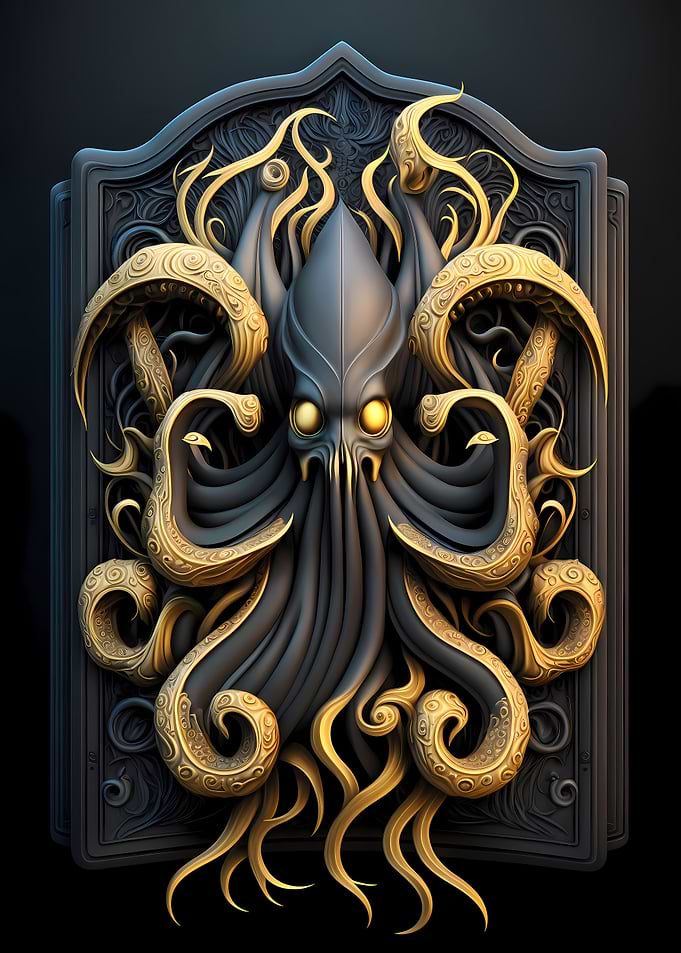 Majestic Kraken Art Deco