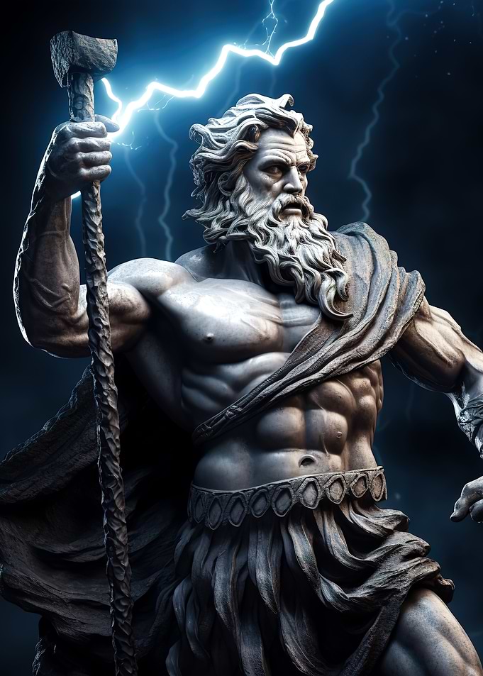 Zeus statue Watercolor