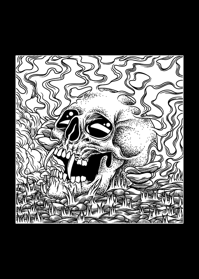 Skull Smoky BnW