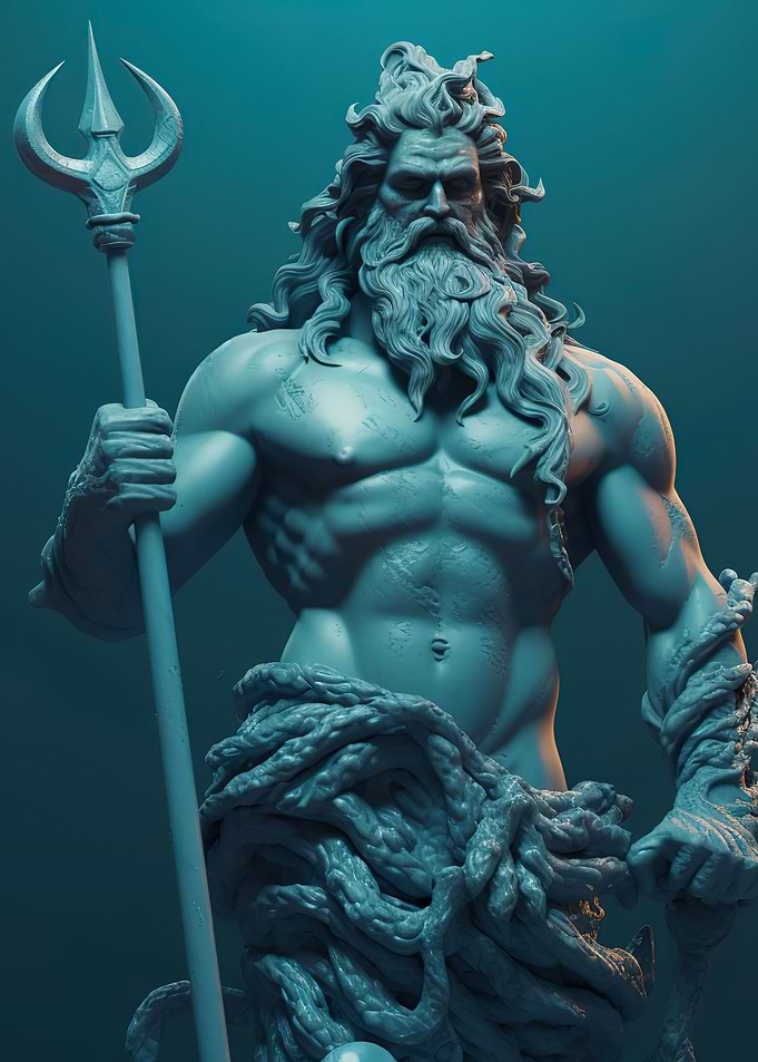 Zeus statue Watercolor