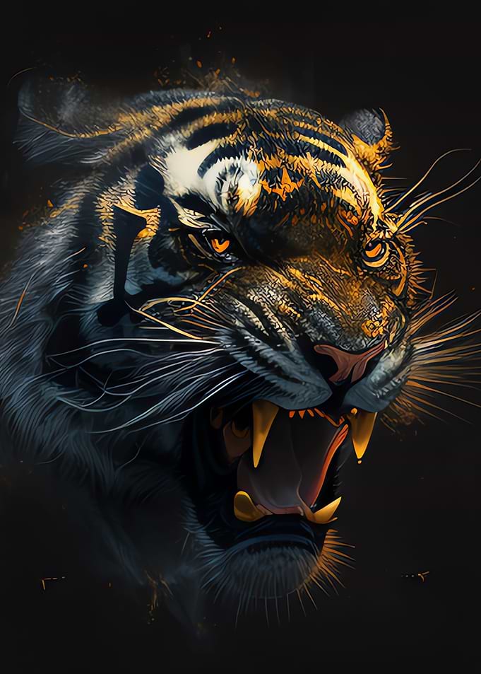 Black and Gold Tiger