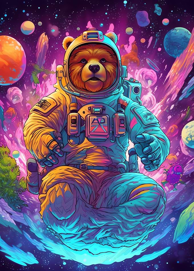 Fantasy Astronaut Bear
