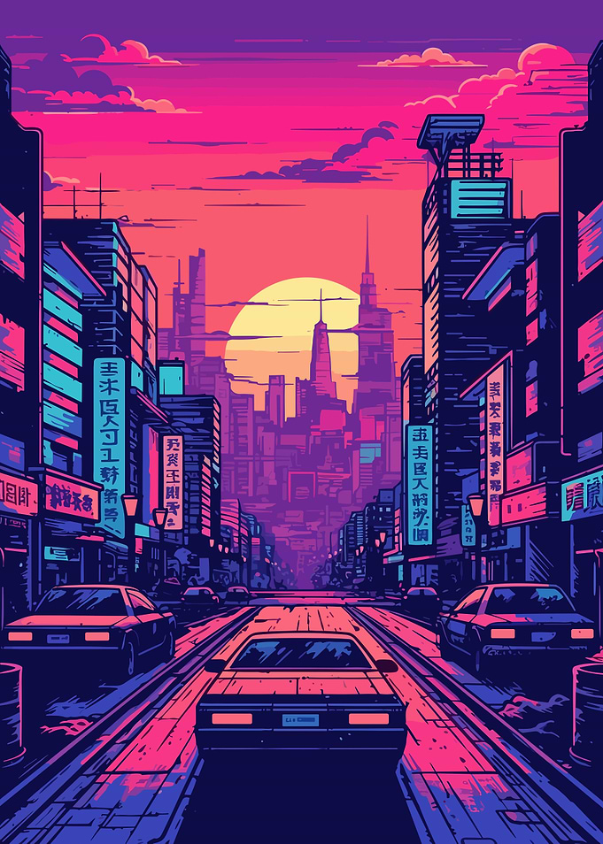 Car Synthwave Retro
