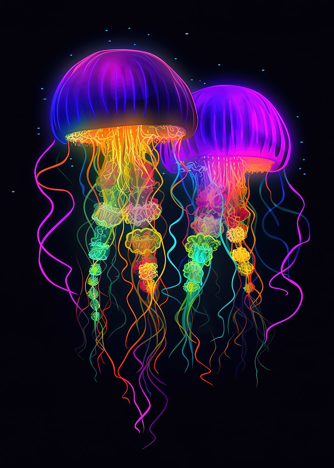 colorful jellyfish
