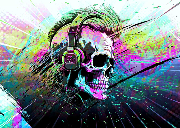 Musical Skull Heasphones