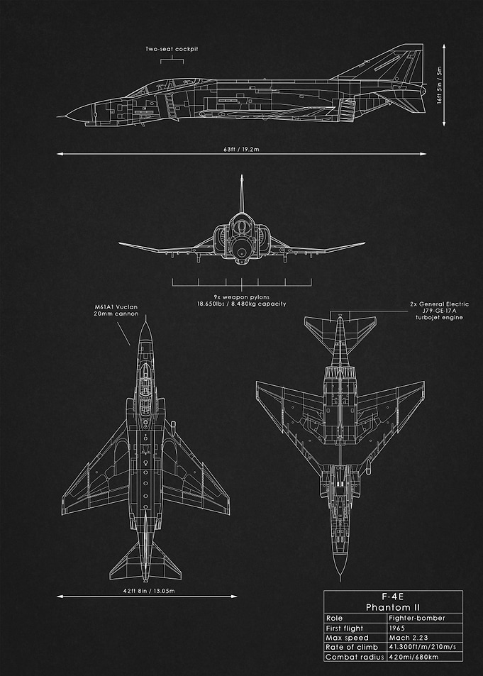 F4E Phantom II Blueprint