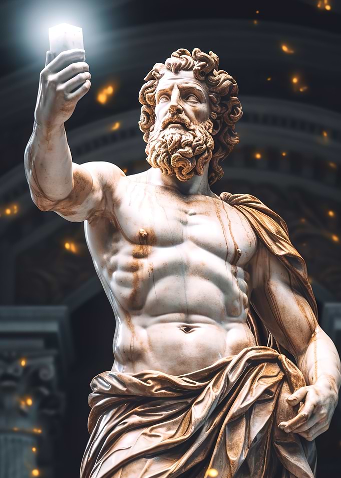 Zeus statue Watercolor