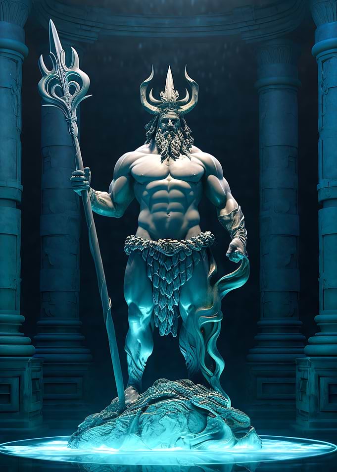 Zeus statue Watercolor