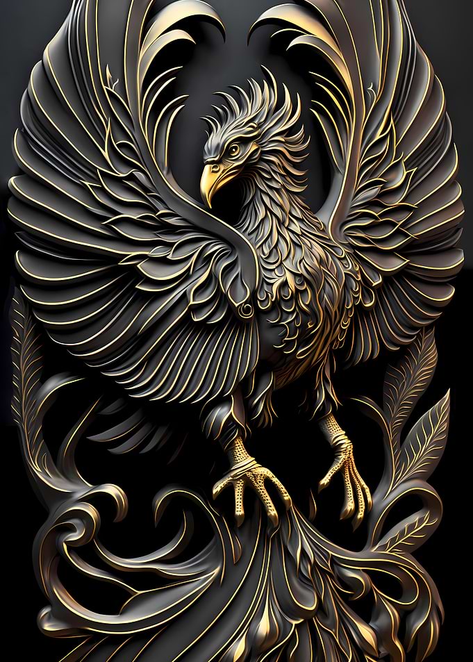 Mighty Golden Phoenix Deco