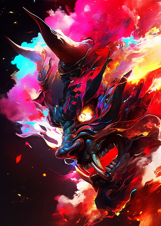 Paint the oni mask