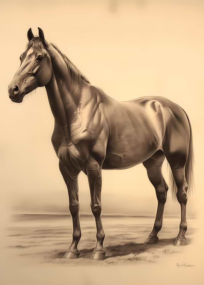 Horse Pencil Drawing