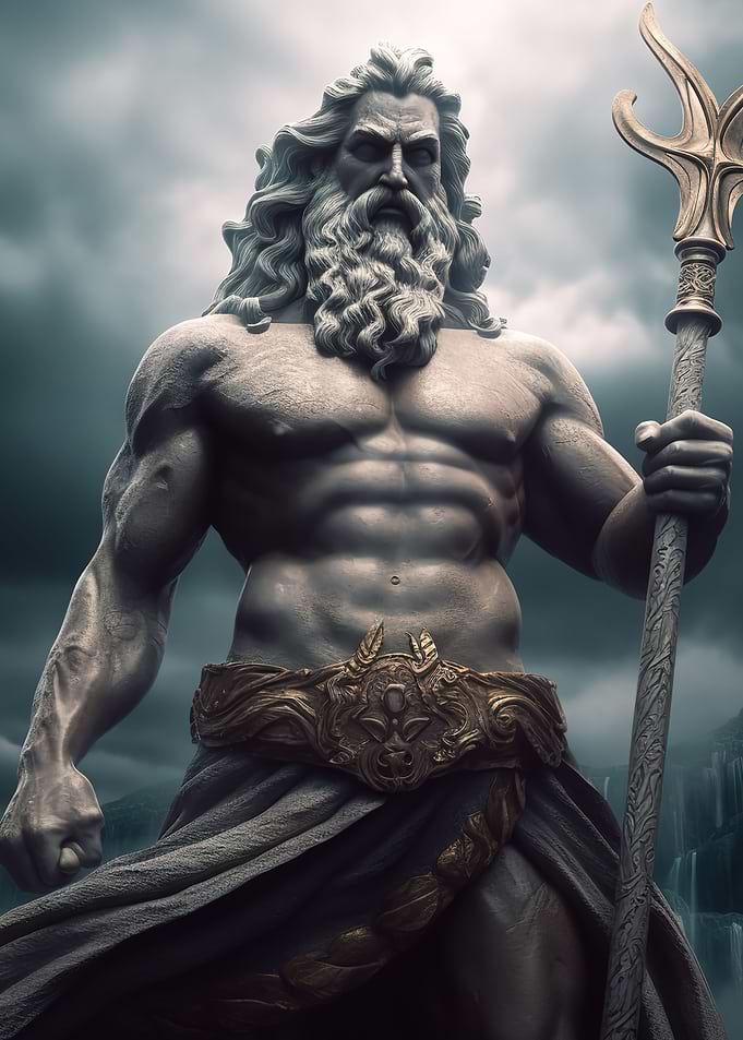 Zeus statue Watercolor