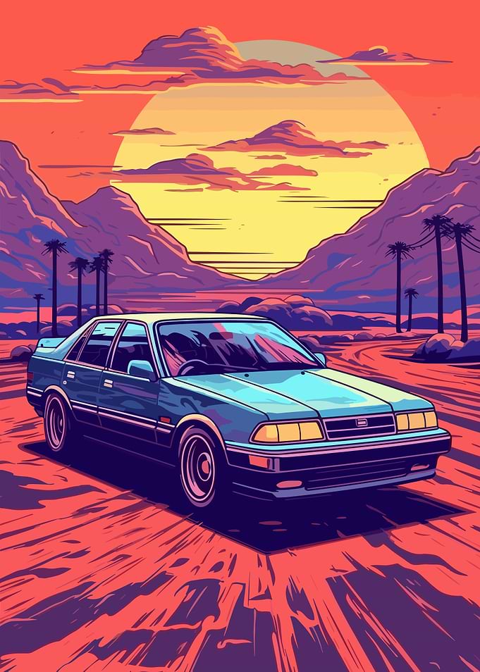 Car City Synthwave Retro