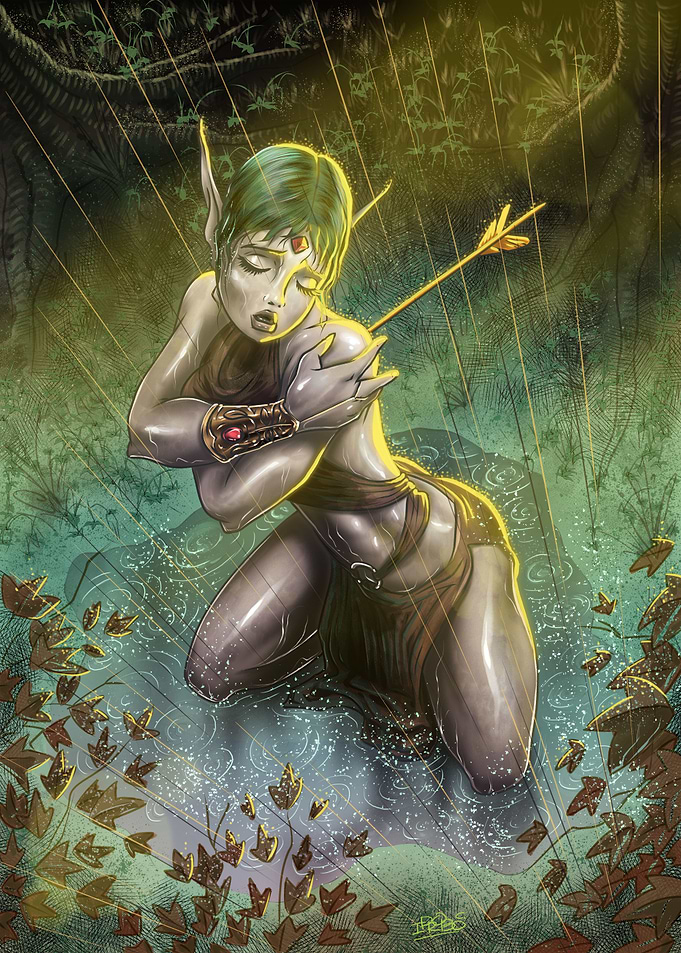 Wounded forest elf
