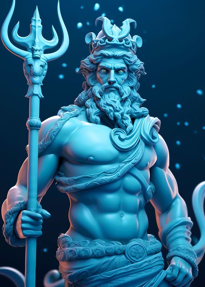 Zeus statue Watercolor