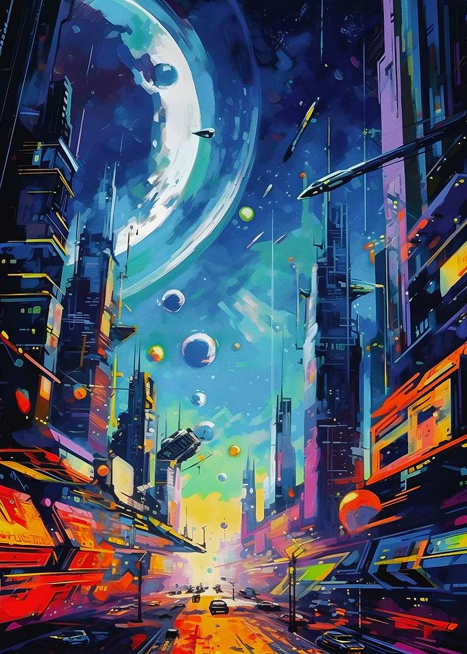 abstract city buildings