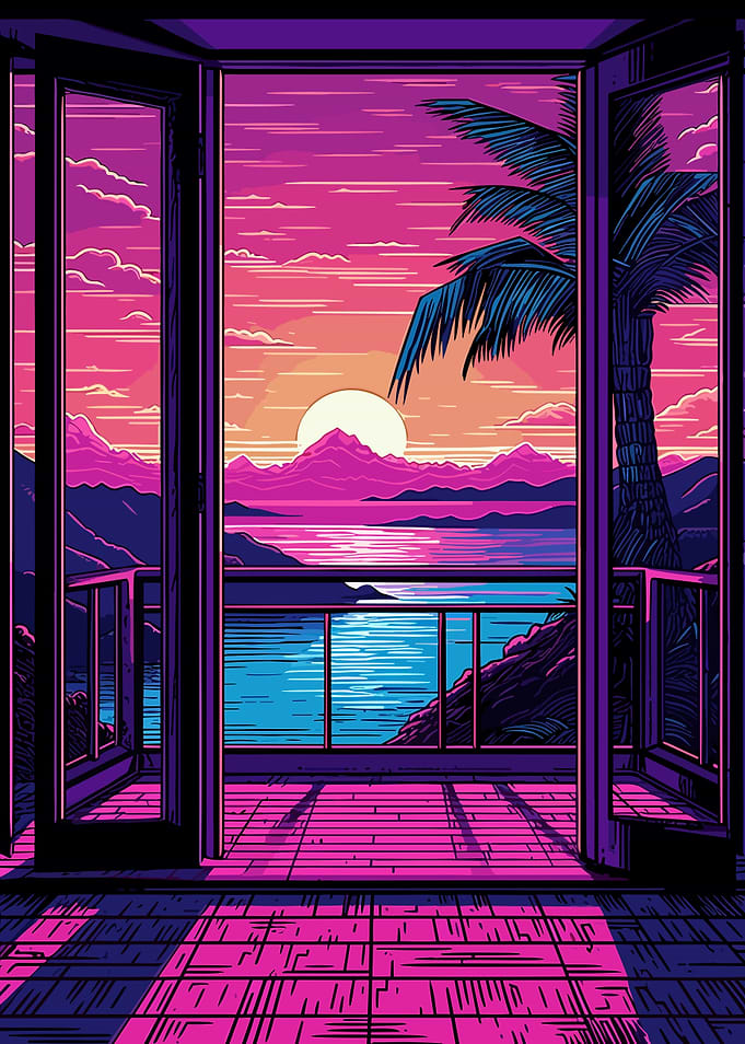 City Synthwave Retro