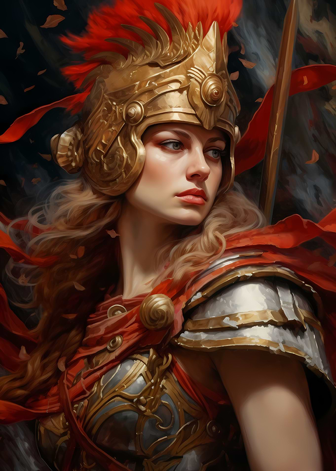 Athena Oil Painting