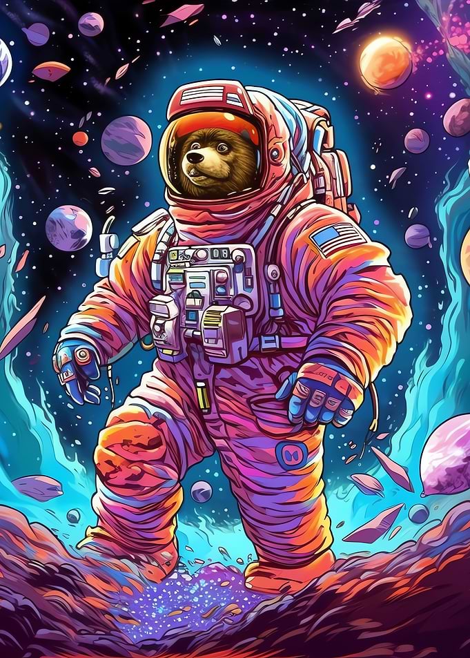 Fantasy Astronaut Bear
