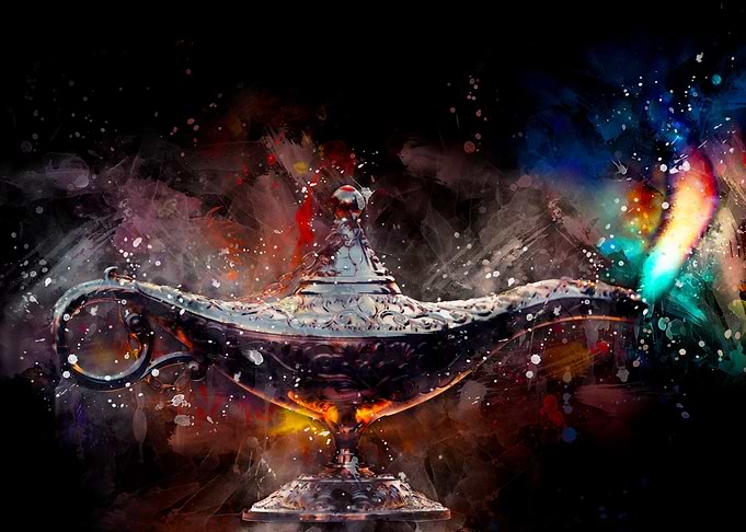 Magic lamp Black