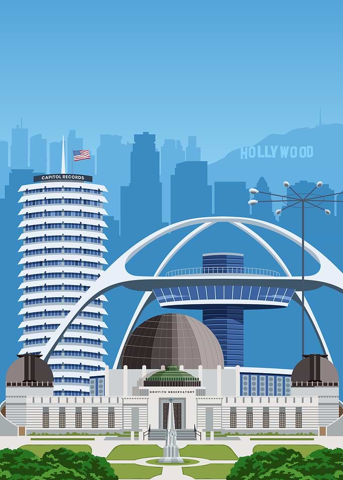 Los Angeles Travel Print
