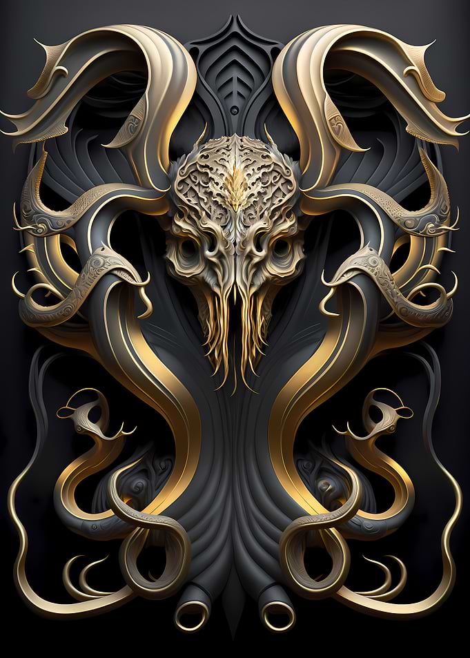 Cthulhu Monster Art Deco