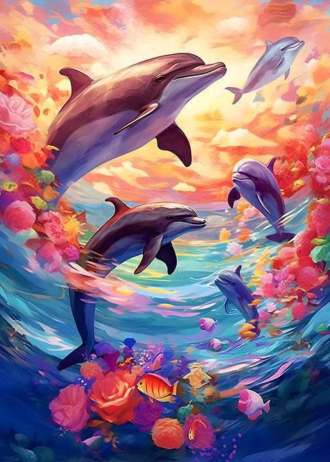 Ocean Serenade — kids room metal wall art