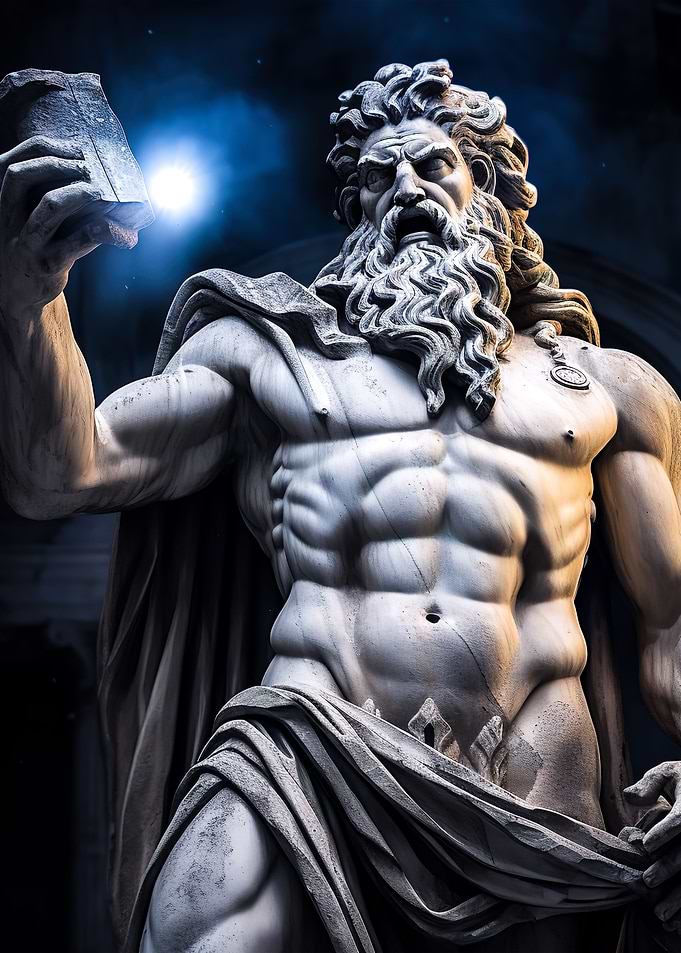 Zeus statue Watercolor