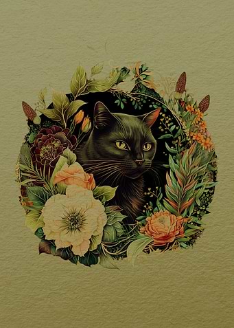 fantasy black cat