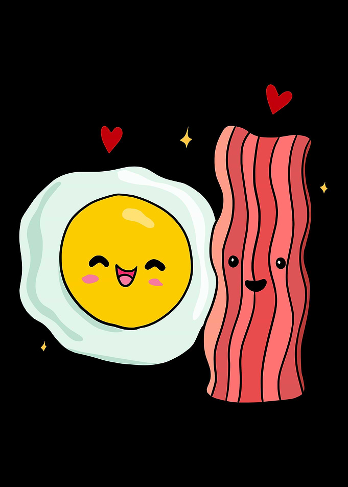 Egg Fried Egg Bacon Pair