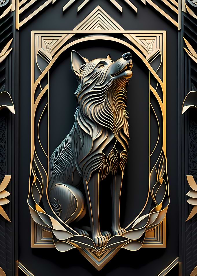 Royal Wolf Art Deco