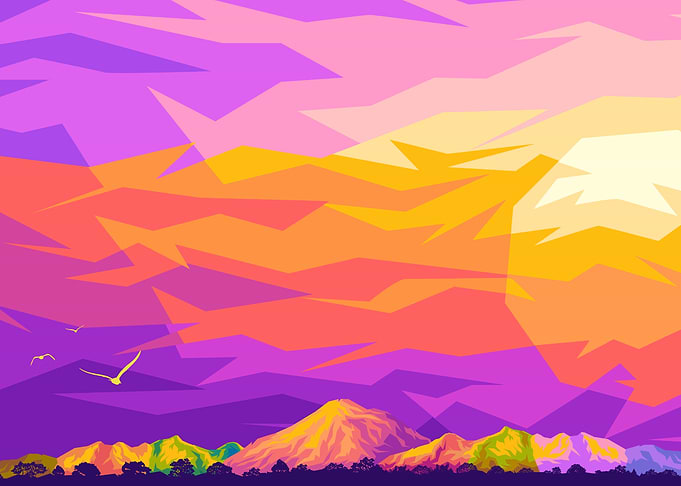 Beautiful Montain Pop art