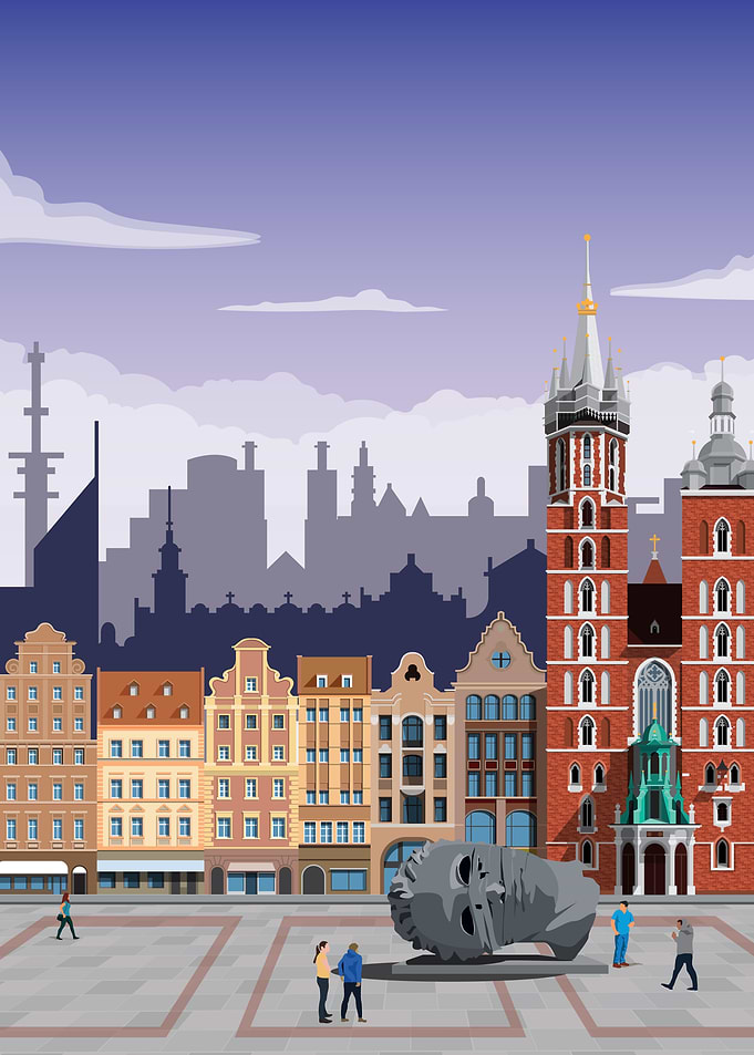 Krakow Travel Print