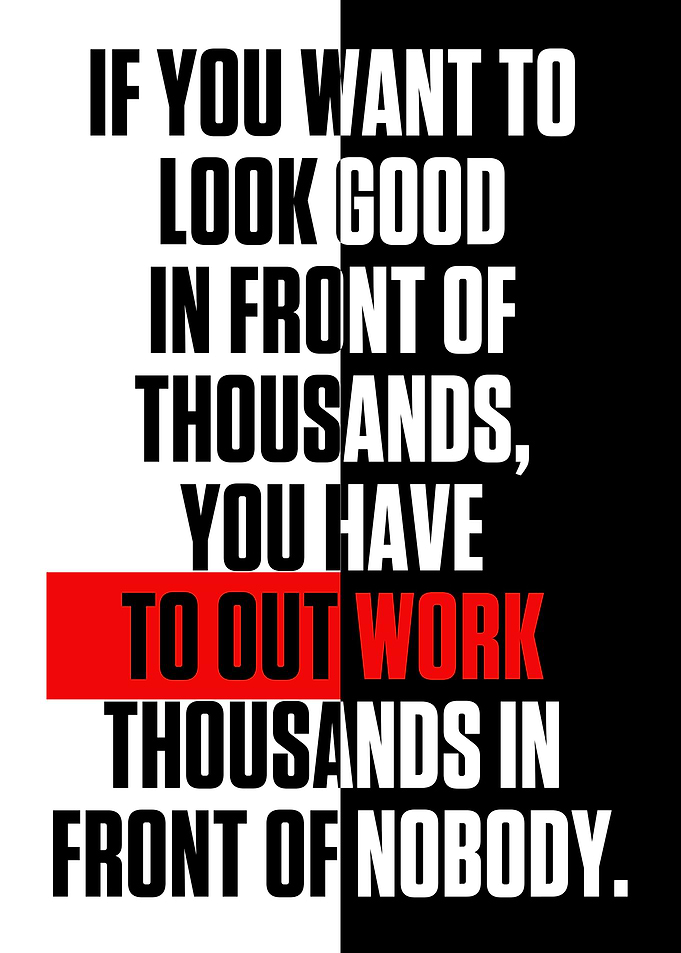 If you want to look good