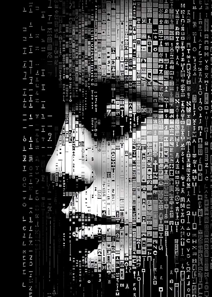 Binary Code Portrait