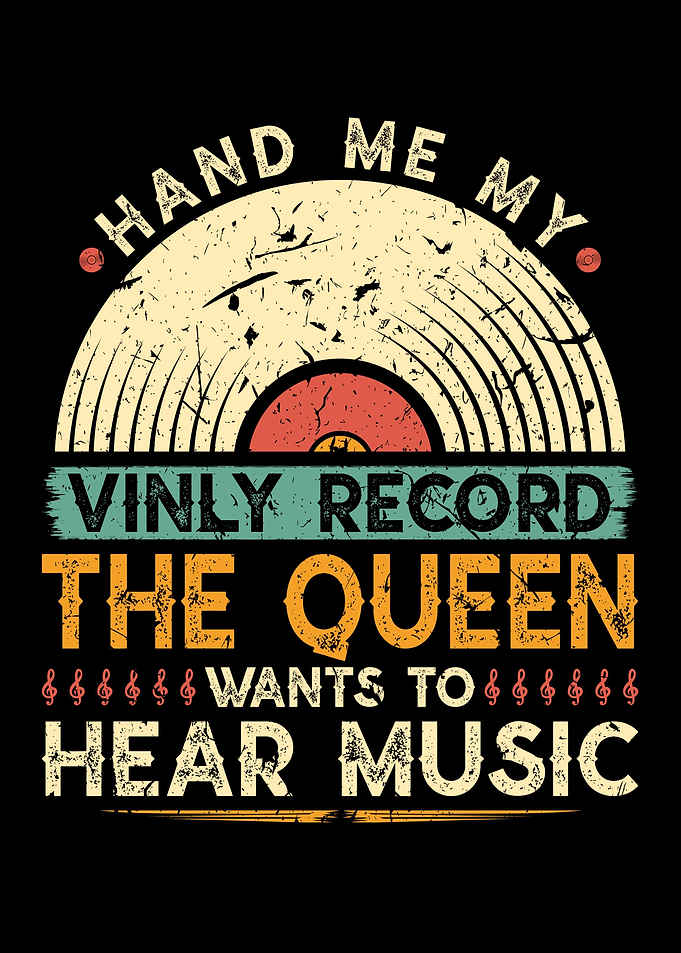 Vintage Vinyl Record Queen