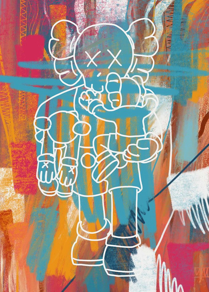 Unique abstract color Kaws