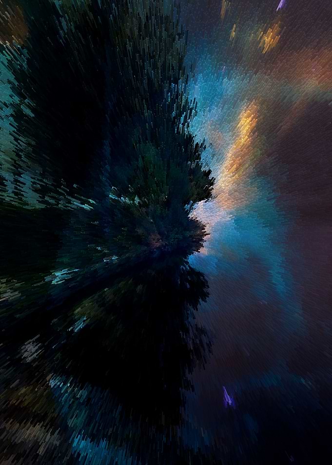 Blue lake midnight