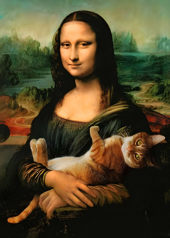 Mona Lisa and Cat