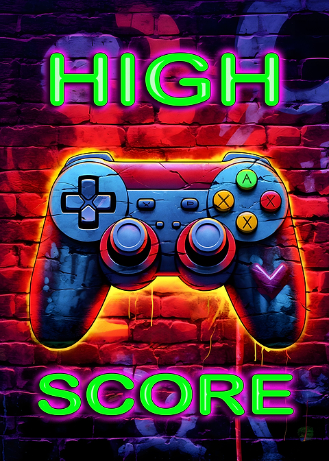 High Score — metal poster wall art
