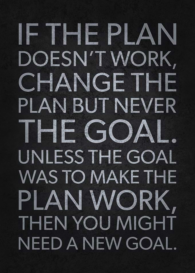 Change The Plan vs Goal