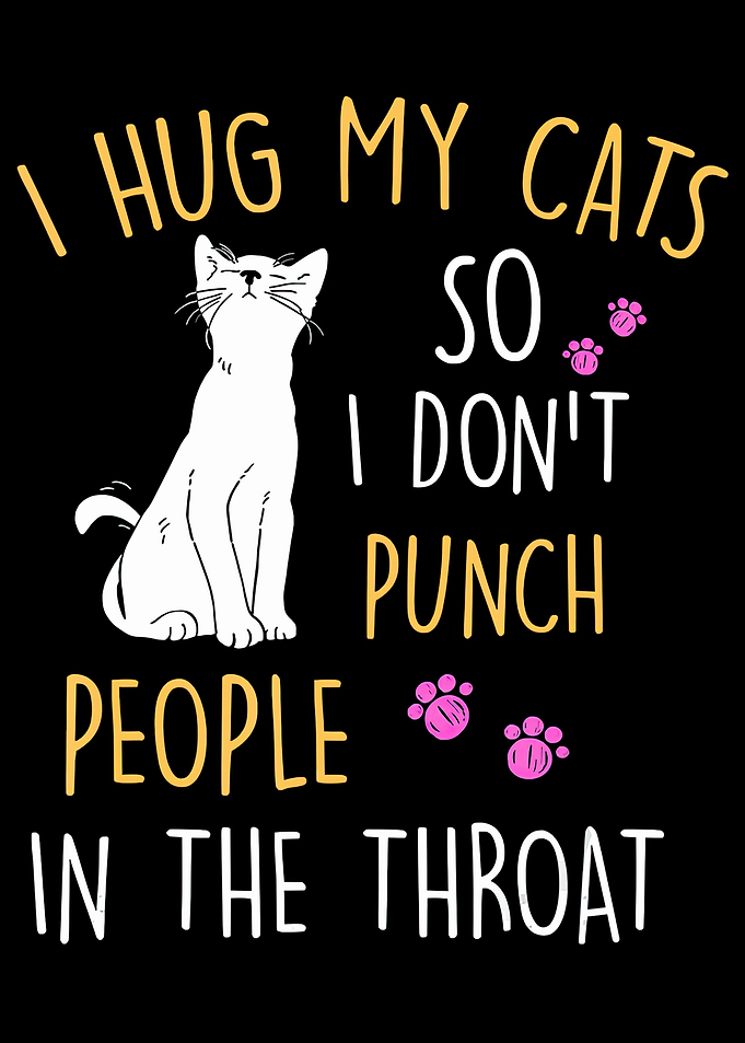 Funny Cat I Hug My Cat