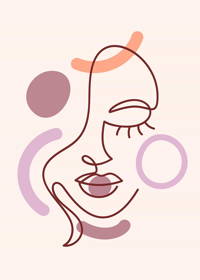 Minimalist Face Lineal Art