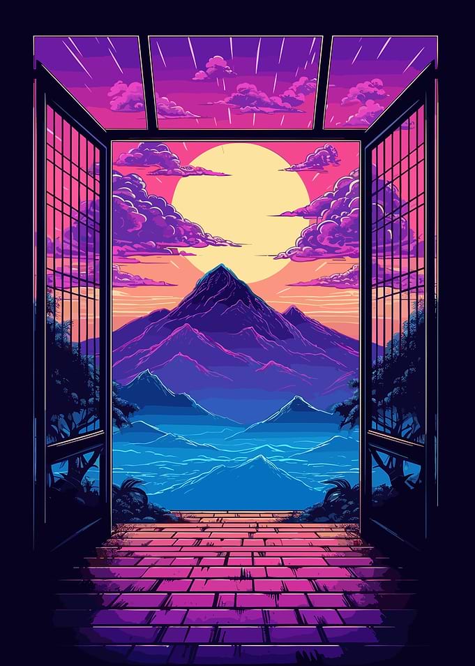 City Synthwave Retro