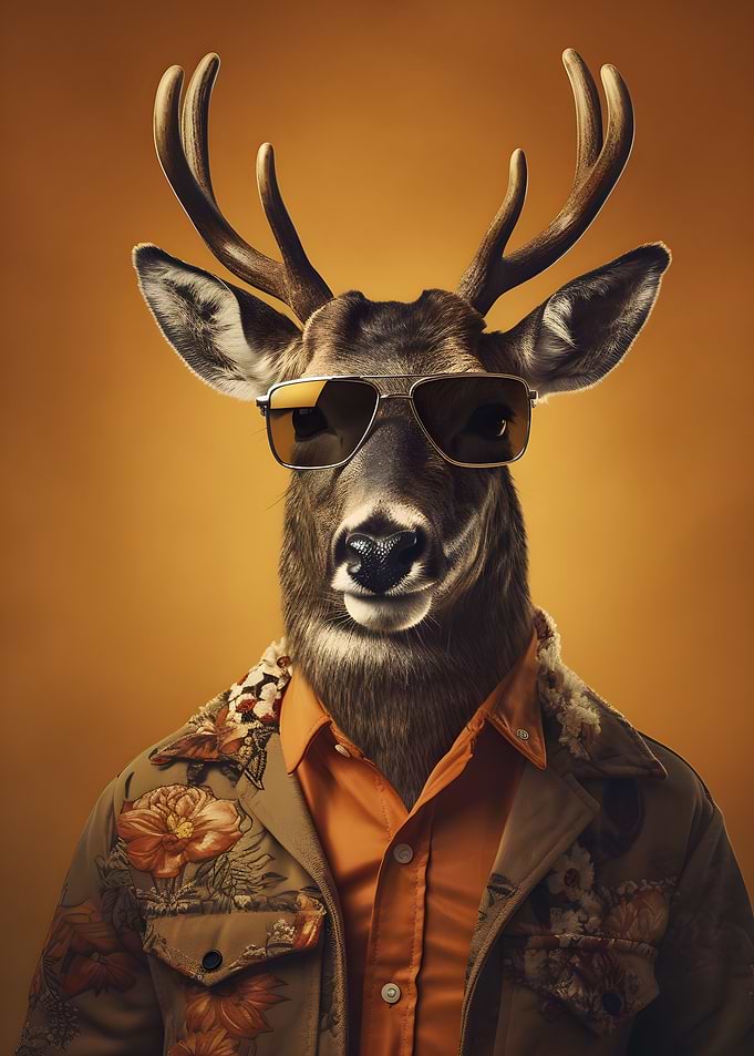 80s Style Deer