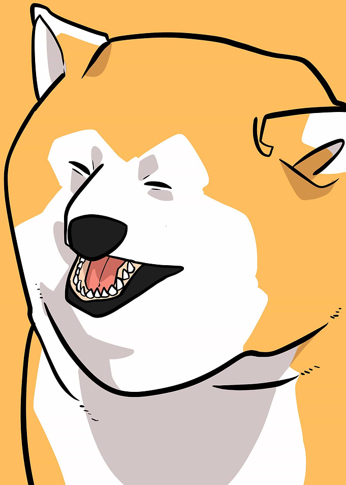 fat doge laughing