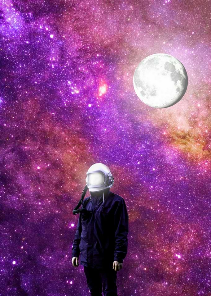 floating in the galaxy