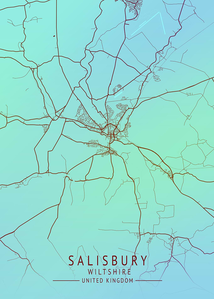 Salisbury UK City Map