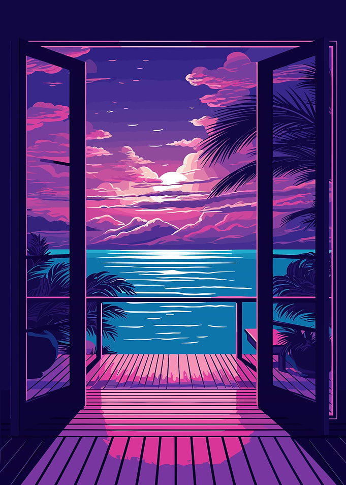 City Synthwave Retro