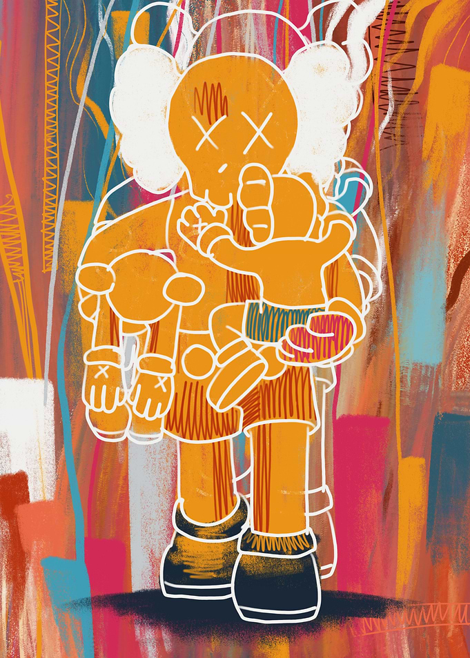 Unique abstract color Kaws